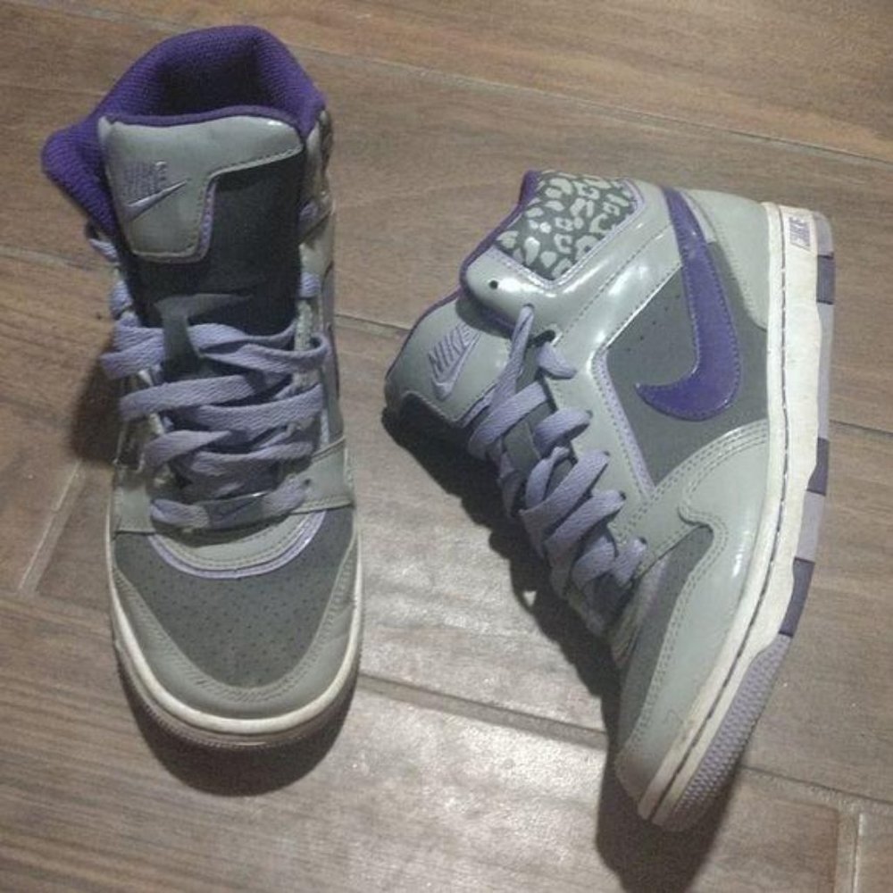Nike 6.5 purple cheetah sneakers